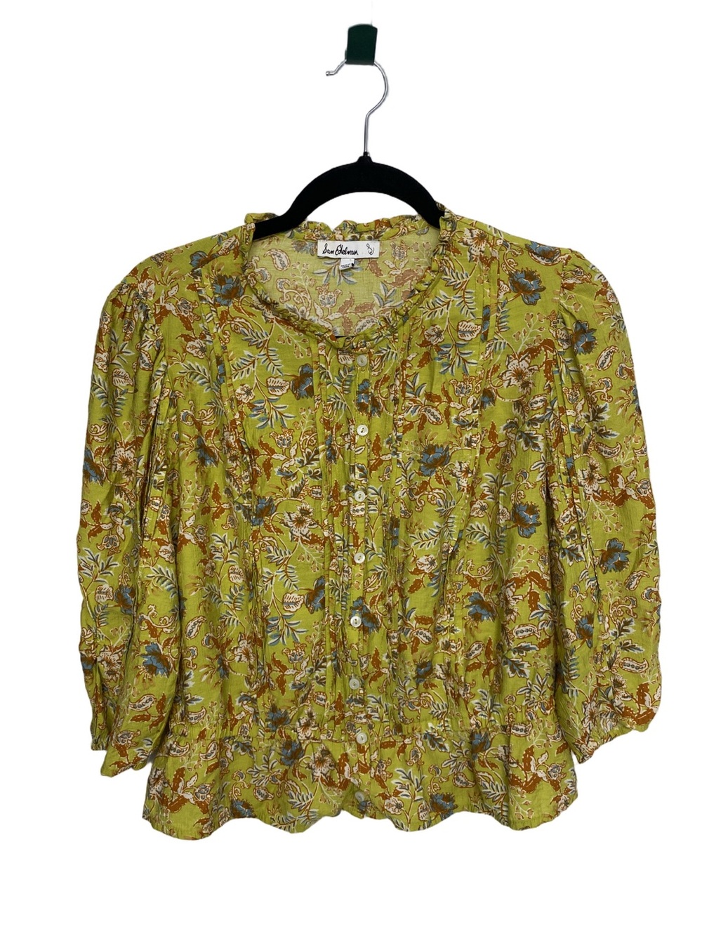 Sam Edelman Floral Button Front Peplum Blouse - Picture 2 of 6